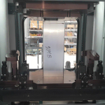 Teszberendezés nyomószilárdság ellenőrzésre út-erő diagrammal